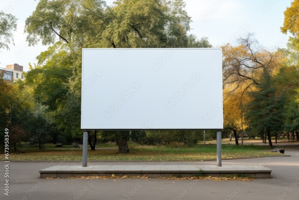 Fototapeta premium Mock up Corporate branding billboard. isolate background. Generative AI