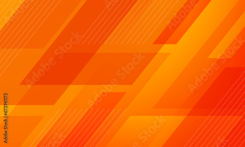 Abstract orange geometric vector background with diagonal line photo