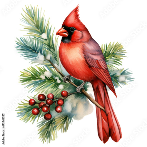 cardinal on a branch, Generative AI