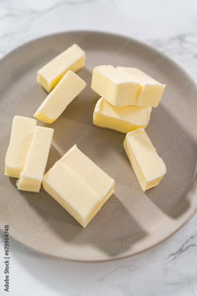 Softening unsalted butter