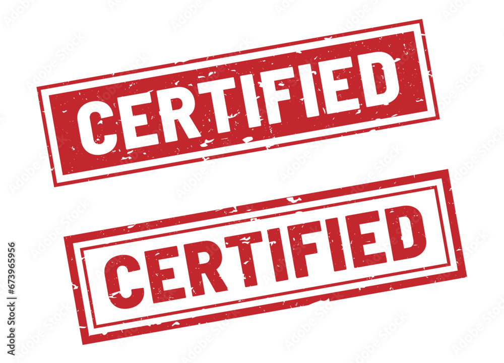 Certified stamp sign green rectangle grunge style Certified stamp sign green rectangle grunge style