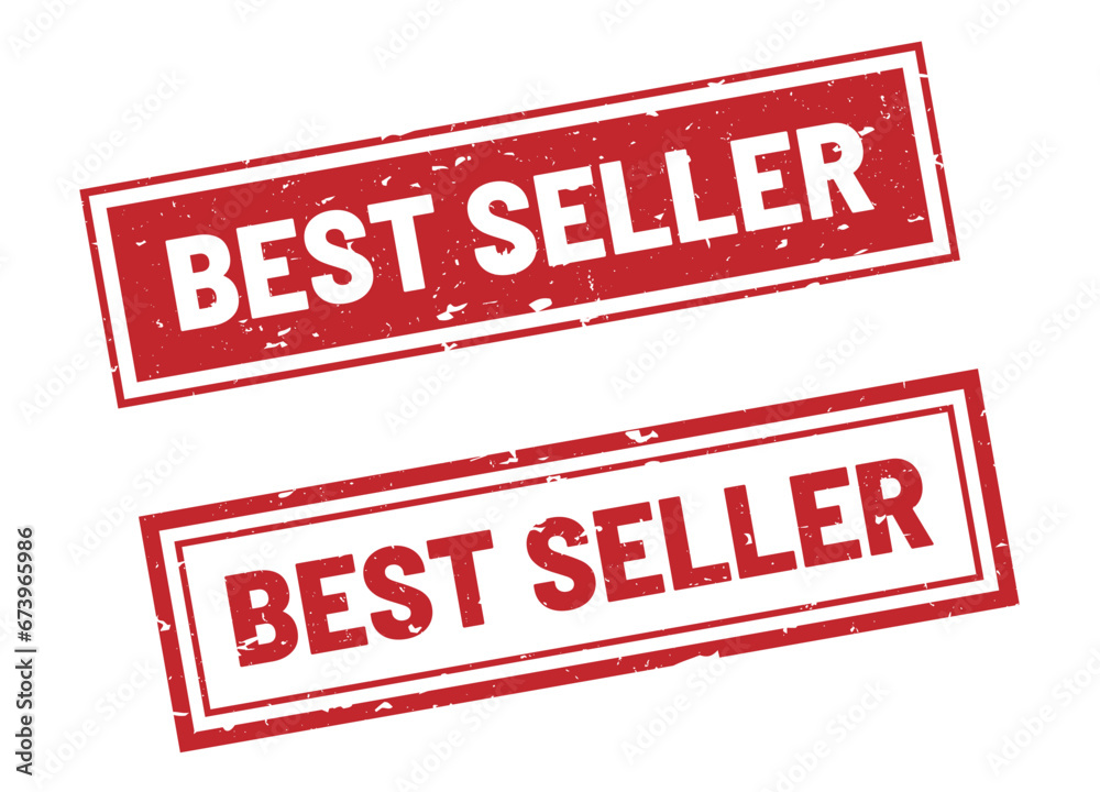 Best seller stamp sign red rectangle grunge style Best seller stamp sign red rectangle grunge style