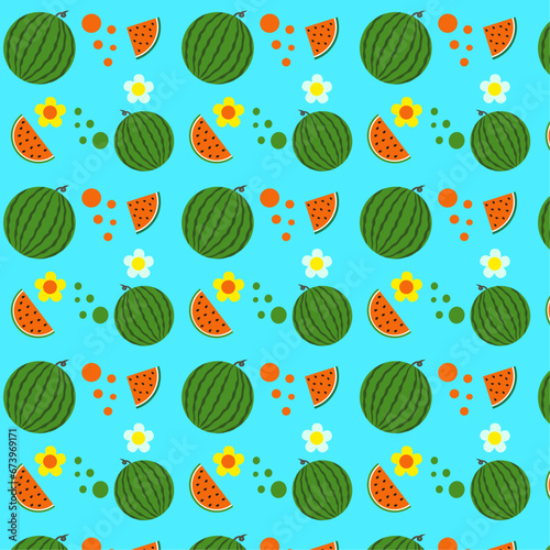 summer pattern ripe watermelon