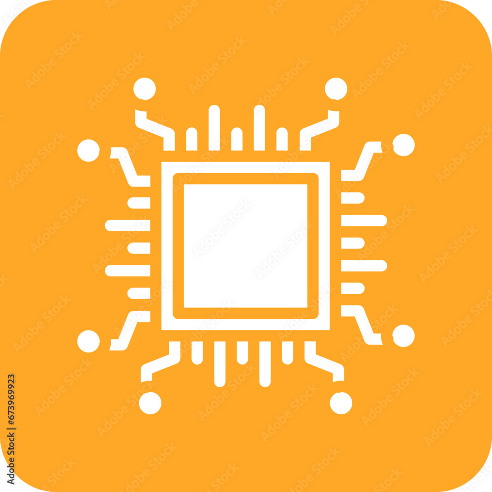 Brain Chip Icon Brain Chip Icon
