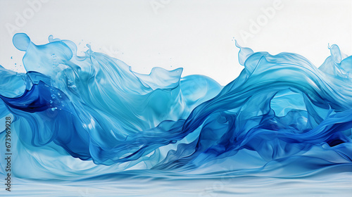 Wavy flow of abstract liquid wave, abstract wave background. Generative AI