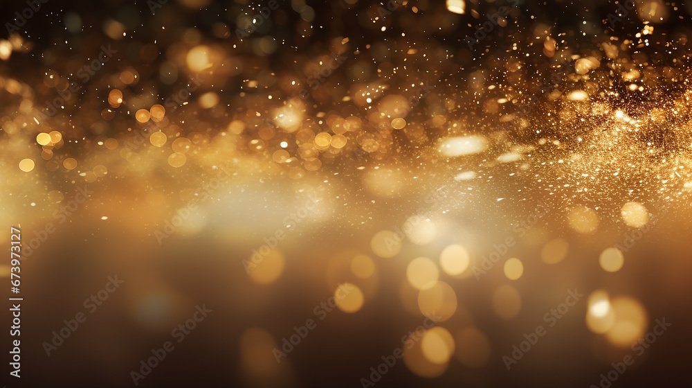 luz de poeira dourada png. Fundo de efeito de luzes de luz Bokeh. Fundo de poeira brilhante de Natal Confete de bokeh de luz brilhante de Natal e textura de sobreposição de brilho para o seu design. - obrazy, fototapety, plakaty 
