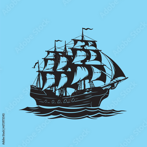Sailboat Vector images, Illustration of a Sailboat
