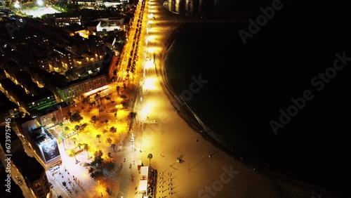trails in the city at night