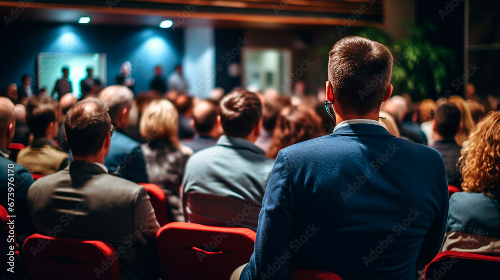 business people at seminar in conference hall business people at seminar in conference hall