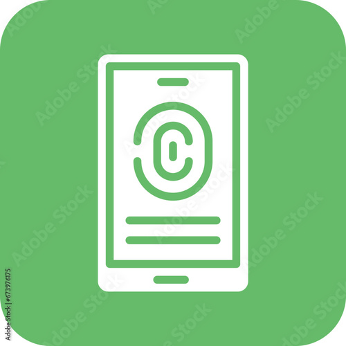 Mobile Fingerprint Lock Icon