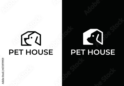 dog home logo design. health pet care concept symbol vector illustration.	
