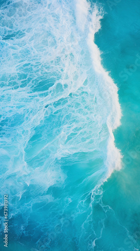drone photo, aerial view, of a ocean waves, vertical orientation