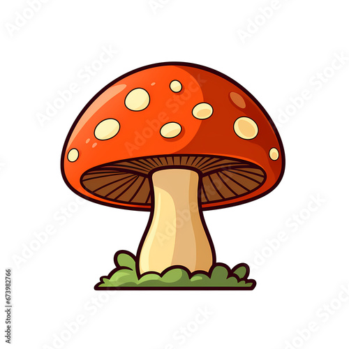 Mushroom icon flat vectors clipart
