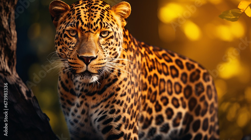 leopardo majestoso na natureza 