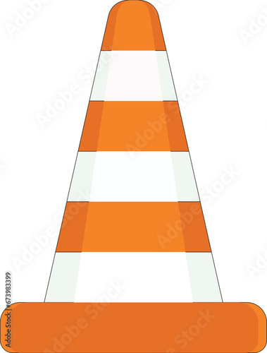 orange traffic cone vector