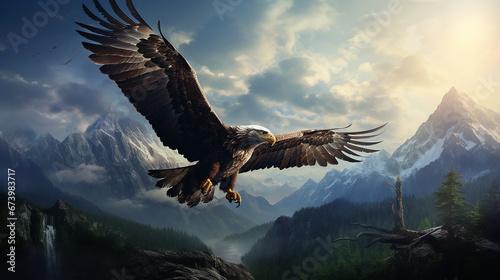 águia majestoso na natureza  photo