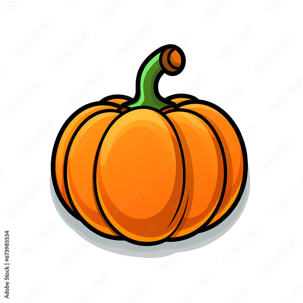 Pumpkin icon flat vectors clipart