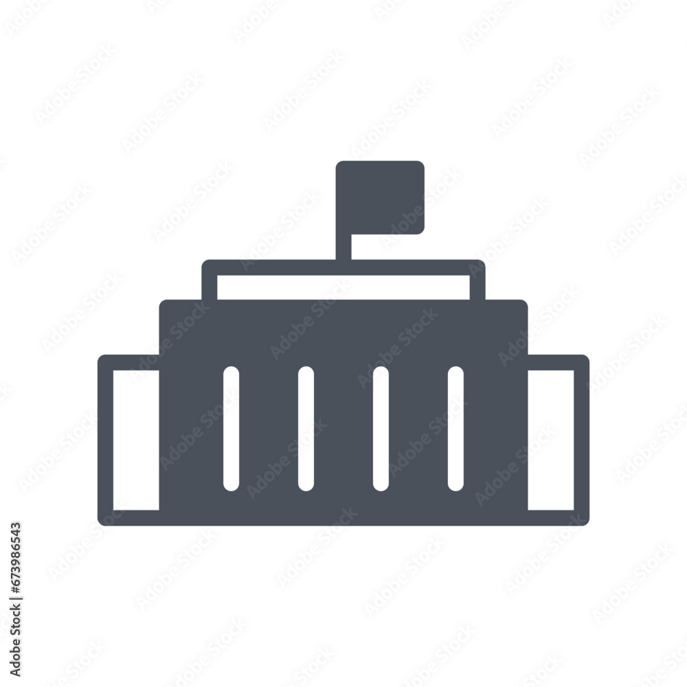 Vector sign of the goverment symbol isolated on a white background. icon color editable. Vector sign of the goverment symbol isolated on a white background. icon color editable.
