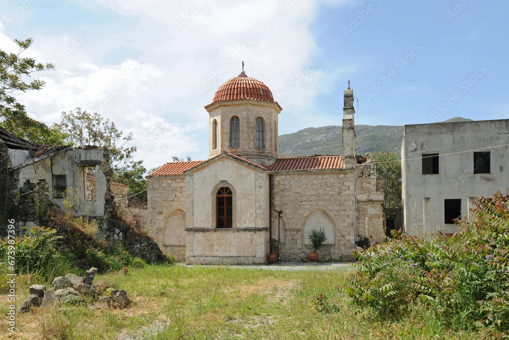 Le monastère Moni Assomaton dans la vallée d'Amari en Crète