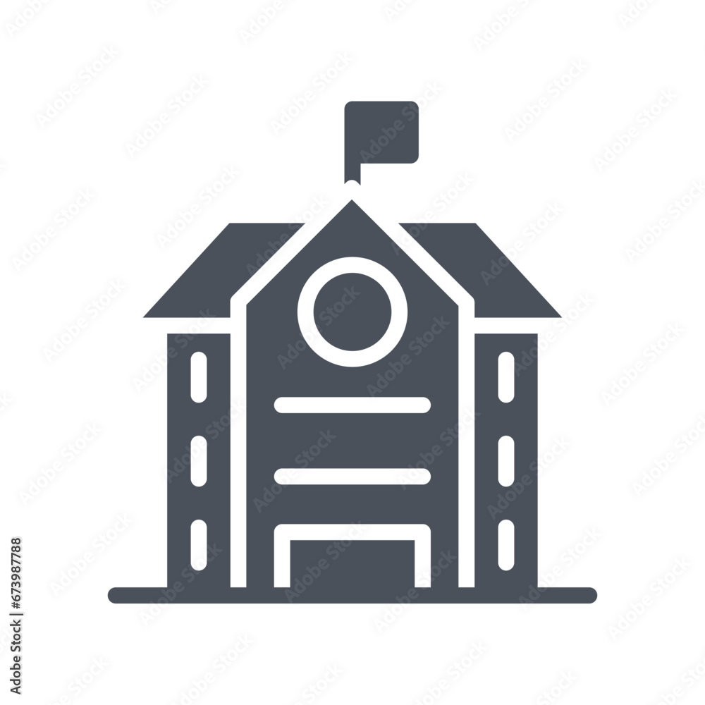 Vector sign of the school symbol isolated on a white background. icon color editable. Vector sign of the school symbol isolated on a white background. icon color editable.