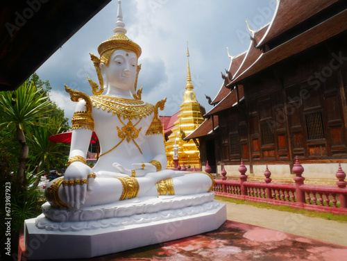 Buddha statue in temple Thailand