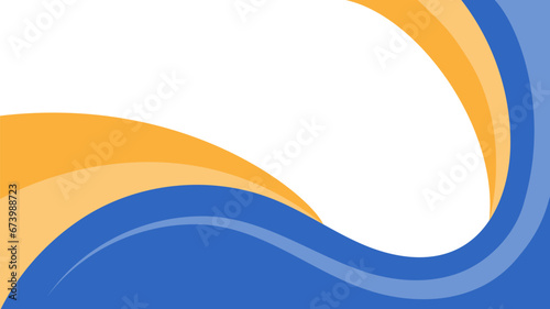 Color wave. Blue and orange dynamic shapes. Template for banners, covers, posters, flyers and creative ideas