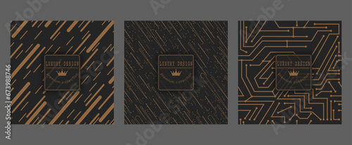 A luxurious pattern on a dark background. Premium background for covers, interior, packaging and creative ideas