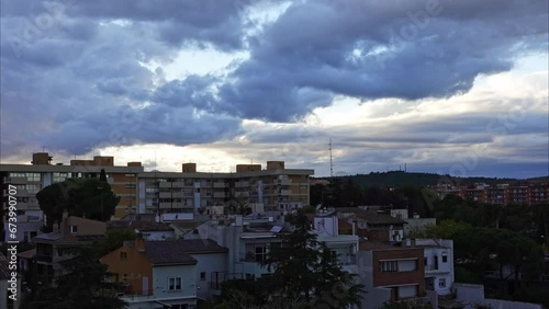 Clouds Over Figueres City in Spain