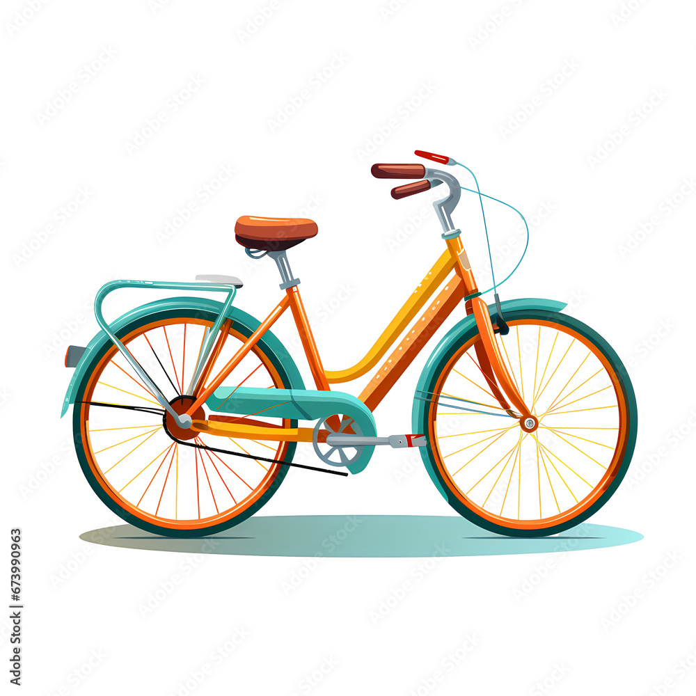 Fototapeta premium bicycle flat clipart 