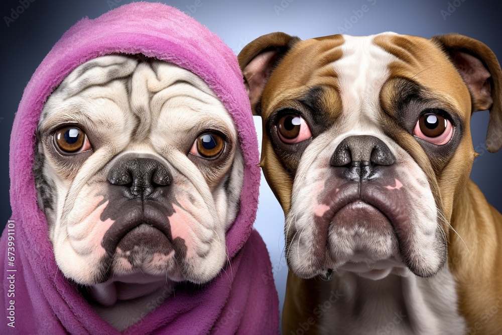 Obraz premium Paws and Portraits: A Tail-Wagging Calendar Showcasing Twelve Months of Canine Fashion, Artistic Imagery, and Wag-tastic Moments