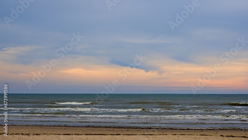 Colorful cloudy sky at sunset. Gradient color. Sky texture  abstract nature background. Positive photography.