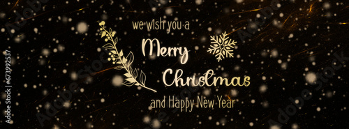 Merry Christmas and Hapyp New Year Background Banner Design