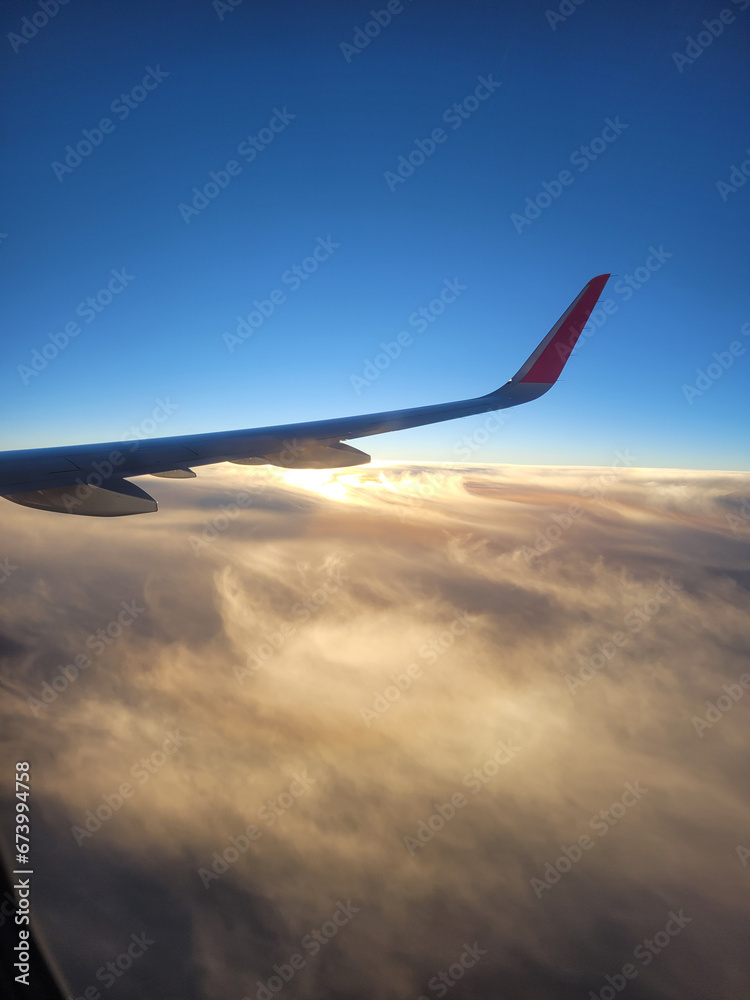 Obraz premium dawn in europe golden sky