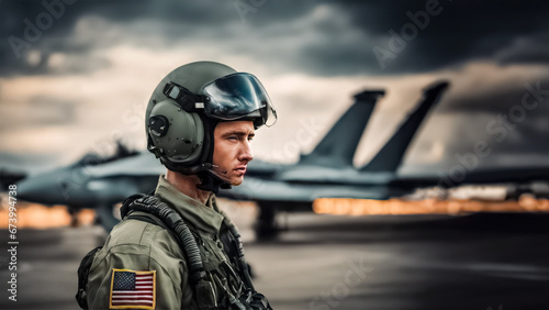 Difensore dei Cieli- Il Ritratto Dinamico di un Pilota photo