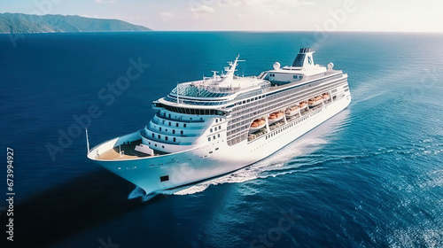 luxury ship at sea - Generative Ai