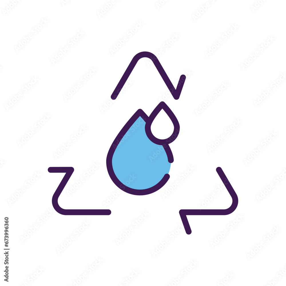 Water Recycle icon vector stock illustration Water Recycle icon vector stock illustration
