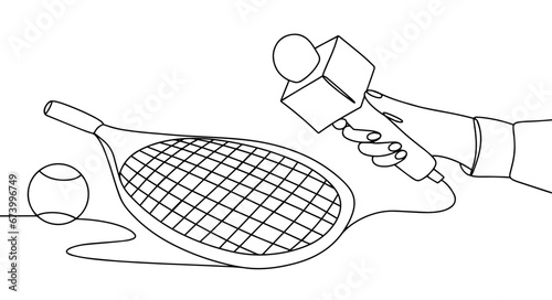 Sports journalist. Reportage. Tennis. One line