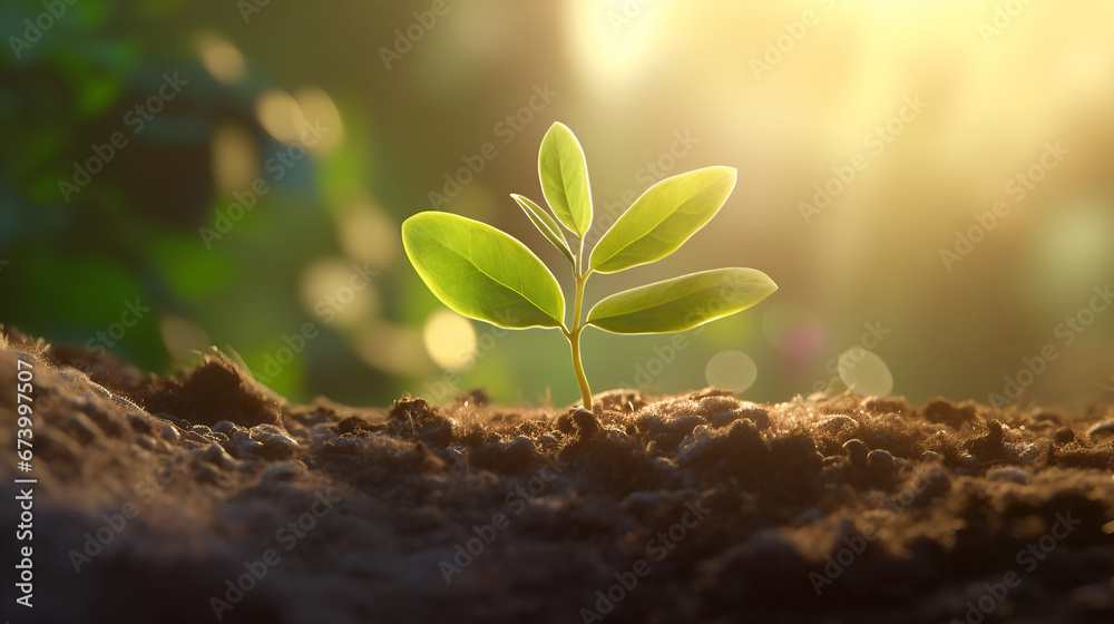 A Symphony of Growth in Nature's Canvas. AI generative. A Symphony of Growth in Nature's Canvas. AI generative.