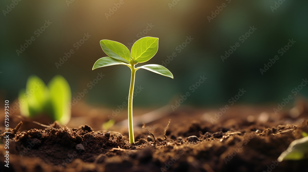 A Symphony of Growth in Nature's Canvas. AI generative.