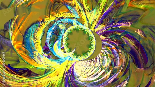 Abstract shiny background. Festively changing patterns.