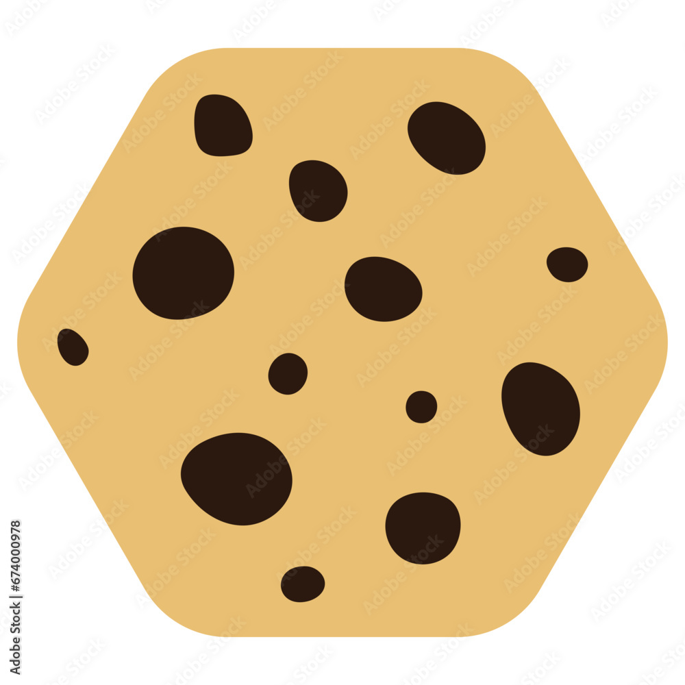 Fototapeta premium Chocolate chip cookies cartoon. Vector illustration. 