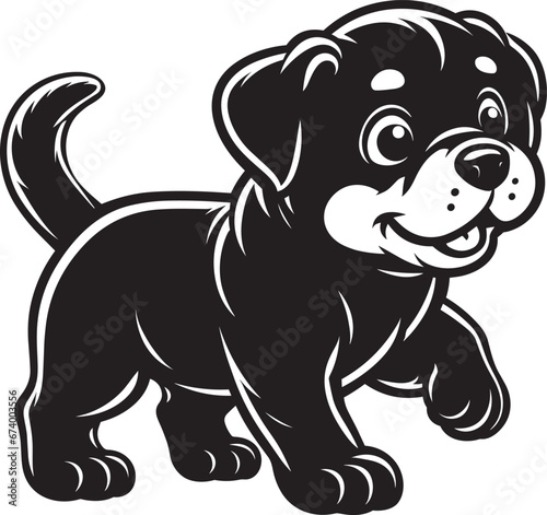 Rottie Puppy Silhouette  Dog Love 