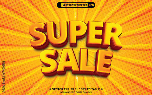 Super sale 3d editable vector text style effect