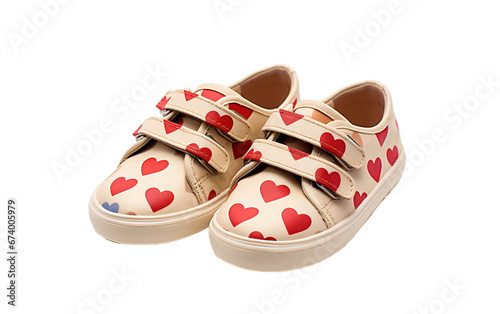 Pitter Patter kids Shoes isolated on transparent background.
