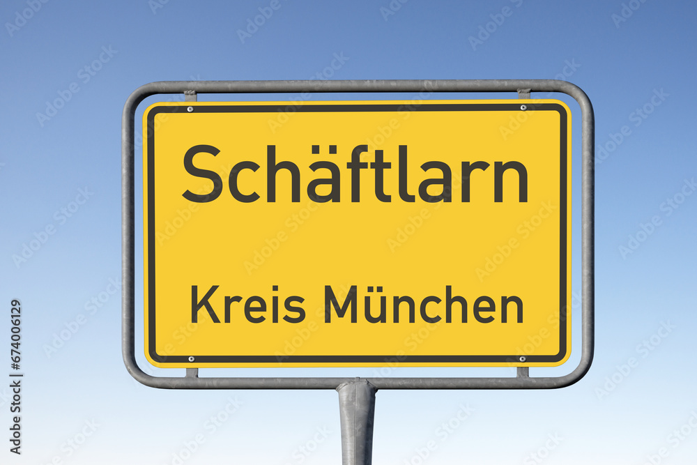 Ortstafel, Gemeinde Schäftlarn, Kreis München, (Symbolbild)