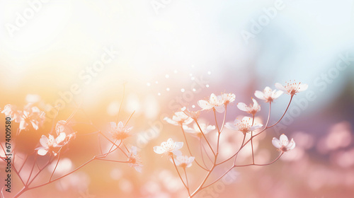 Dreamy spring summer floral background. © Billijs