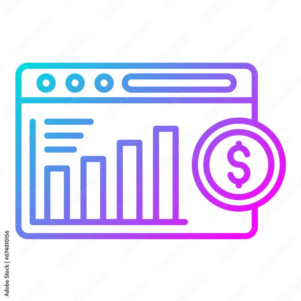 Stock Market Webpage Icon Stock Market Webpage Icon