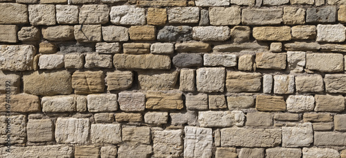 Mur en pierres s  ches 