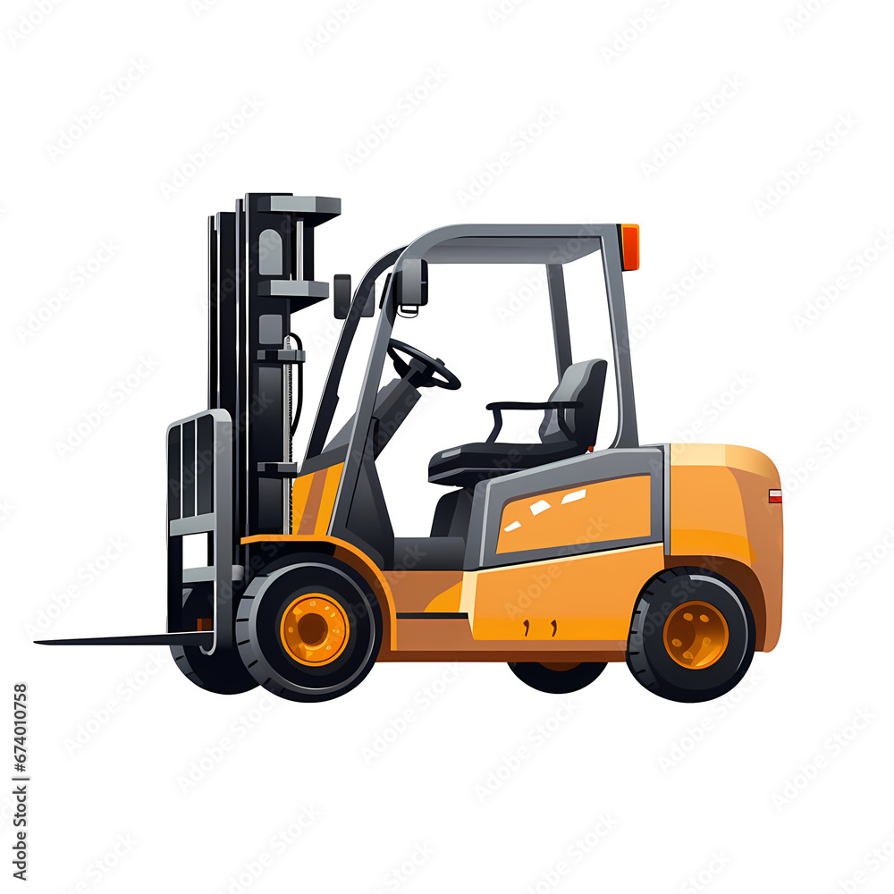 forklift flat illustration forklift flat illustration