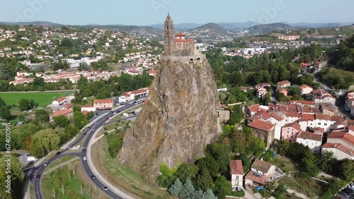 drone video Saint-Michel Aiguilhe rock France Europe photo